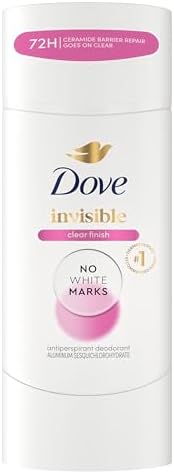 Dove Invisible Antiperspirant Stick Clear Finish No White Marks 2.6 oz by Dove