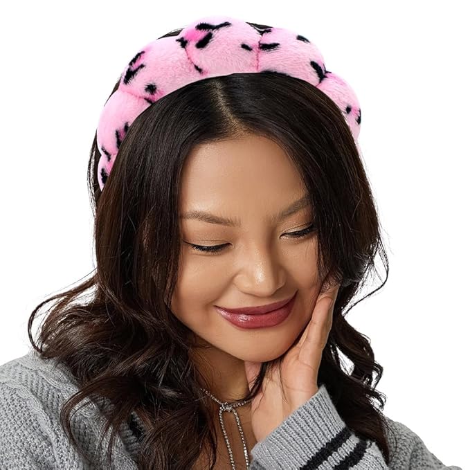 Spa Headbands for Washing Face or Facial, Makeup Headband for Women, Skincare Hair band, Puffy Terry Cloth Face Washing Head band for Maskup, Skin Treatment