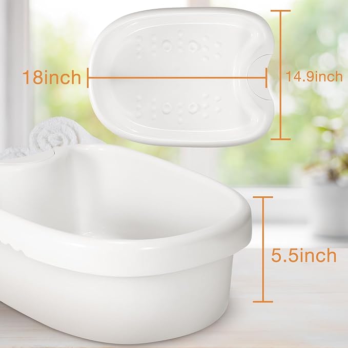 veicomtech Professional Ionic Foot Bath Tub Basin for All Detox Foot Bath Machines Heavy Duty Tub with 100 Liners