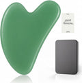 Gua Sha Facial Tool – Green Stone Guasha Tool for Face, Neck & Body – Gua Sha Tool for Lymphatic Drainage, Puffiness Reduction & Targeted Tension Relief – Beauty Skin Care Gift (Light-Green)