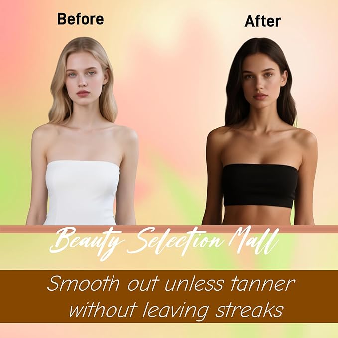 BS-MALL Self Tanning Body Brush Makeup Brushes Set of 2 – Multi-Purpose Body Brush & Ultra-Soft Synthetic Bristles, Perfect for Face & Body Application & Travel & Daily Use (Bamboo)