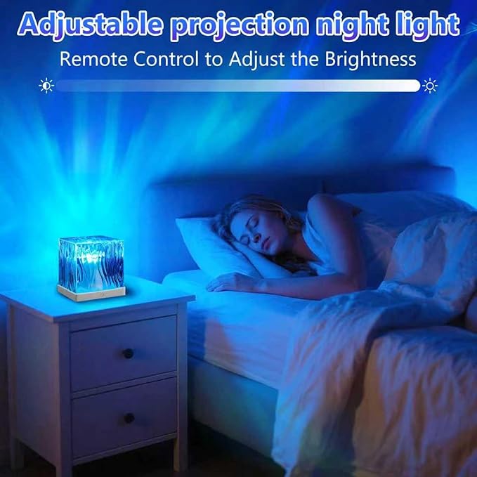 Galaxy Projector for Bedroom with Northern Lights Effect - 16 Color Changing Dimmable Mood Light with Dynamic Ripple, Remote Control, Night Light Projector for Kids Teens Adults Room Decor Gift