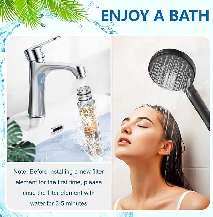 Citivisovd Water Replacement Filter for Shower Head,Compatible with SR SUN RISE Handheld Shower Head Cartridge,for Hard Water Remove Chlorine and Harmful Substances.（4 Pack）