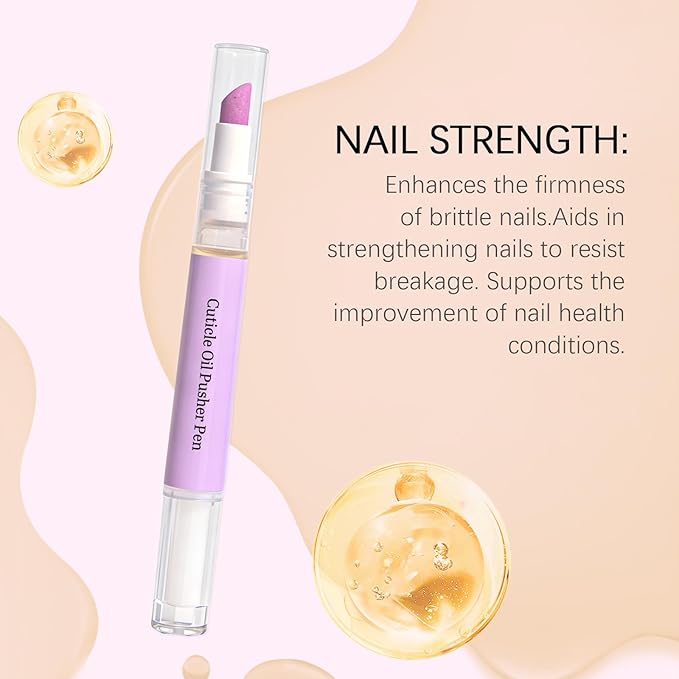 Ceramic Nail Polish Brush Pen, 2-In-1 Nail Cuticle Care Oil Pen, Nail Care Tool For Dry And Damaged Nails, Moisturizing Nail Polish For Hangnails And Added Shine (3 Pcs)