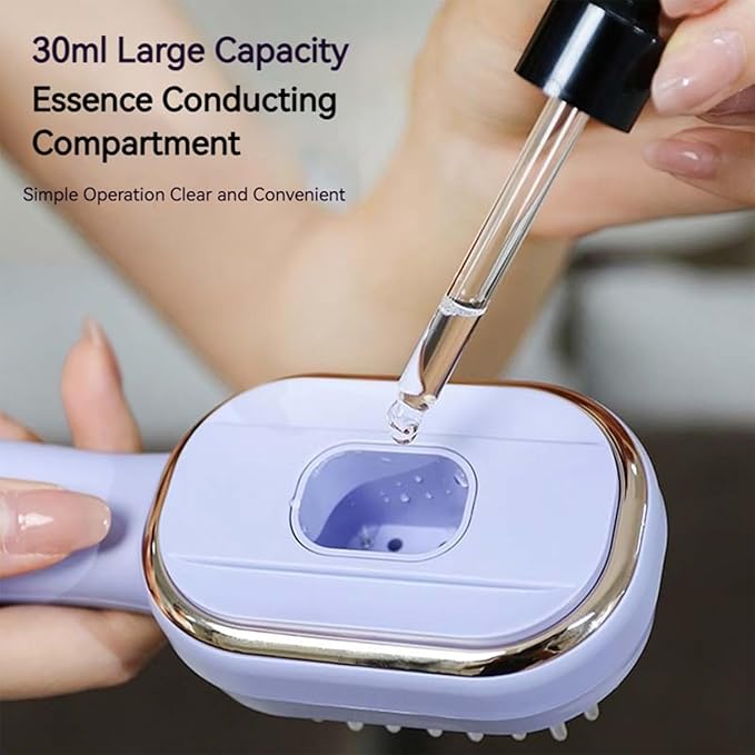 ThreeH Scalp Care Massage Brush with LED Light Therapy Electric Vibrating Hair Growth Stimulator for Thicker Hair Green