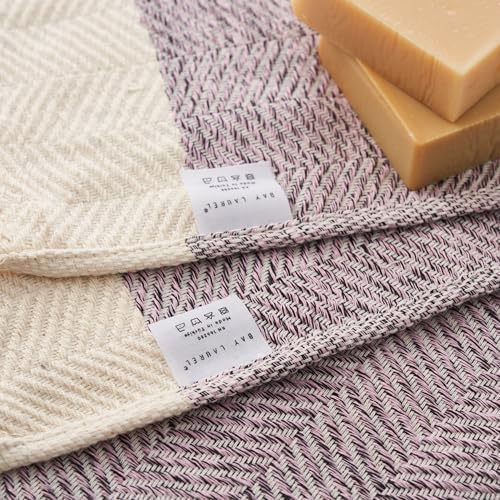 BAY LAUREL Turkish Hand Towel – Pack of 2 | Soft & Absorbent Decorative Towels for Bathroom, Hand, Face, Hair, Gym, Yoga, SPA, Kitchen & Tea | Boho Decor(Blush Pink, Herringbone 15x26 Inches(Set of 2) - Image 2