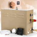 Steam Shower Generator Kit 15KW for Bath Sauna SPA, Aromatherapy Steam Head, Self-draining System, LED Waterproof Controller, for Commercial Home Use…