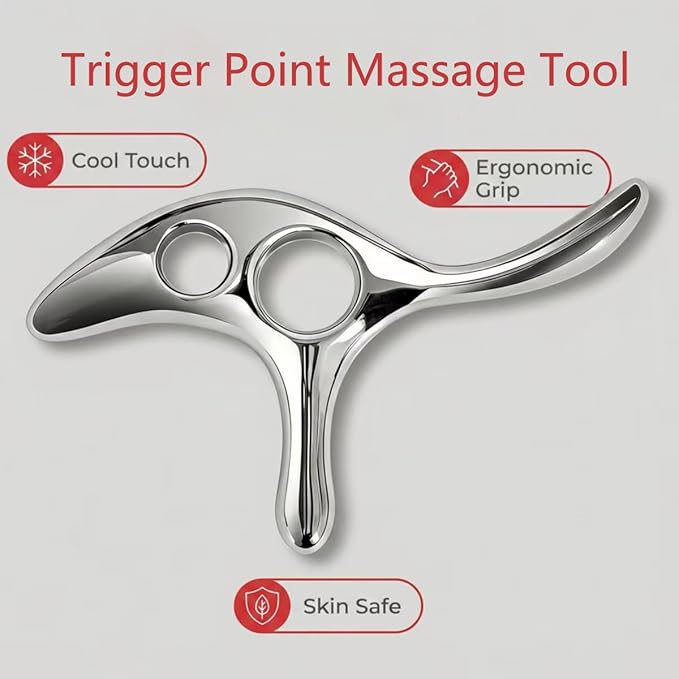 Muscle Scraper Tool Set, Stainless Steel IASTM Tools, 4 Piece, for Physical Therapy and Pressure Point Trigger Point Massage Tool for deep Tissue Pain Relief