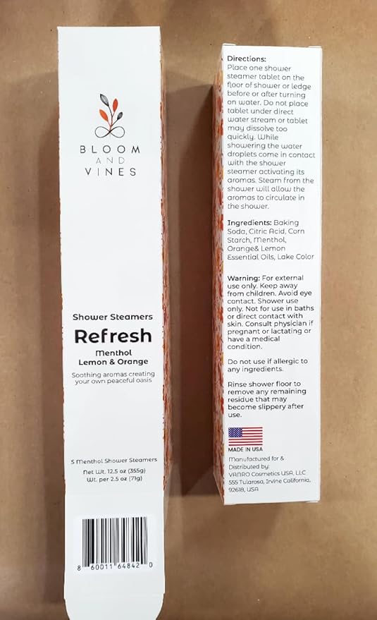 Shower Steamers, Refresh - Menthol Lemon & Orange