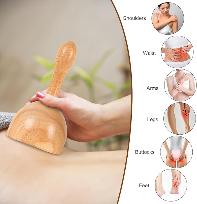 KintKita Wood Therapy Massage Tool 6 in 1,Lymphatic Drainage Massager Maderoterapia Kit Professional Body Cellulite Massager for Body Sculpting,Contouring,Relief Muscle,Anti-Cellulite
