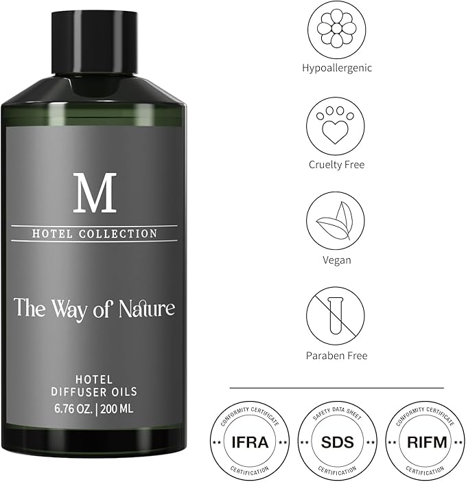 Hotel Collection Diffuser Oil-The Way of Nature, 6.76 Fl Oz (200ml), Home Luxury Aroma & Hotel Fragrance Diffuser Oil for Aromatherapy Bigger Bottle& Longer Lasting