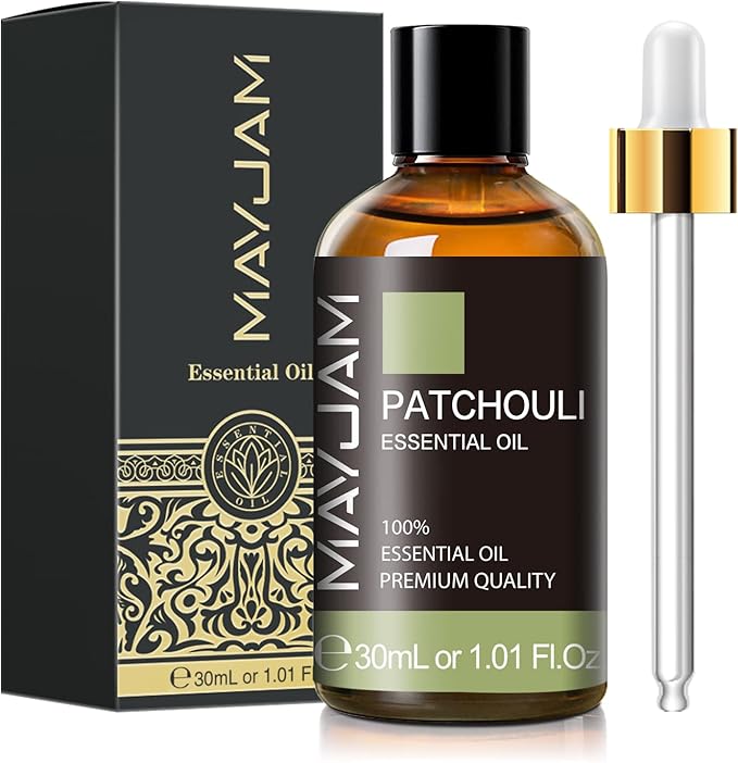 MAYJAM Patchouli Essential Oil, 1.01FL.OZ Essential Oils, Use with Diffuser, During Yoga, Massage, Bath, Patchouli Oil(30ml)