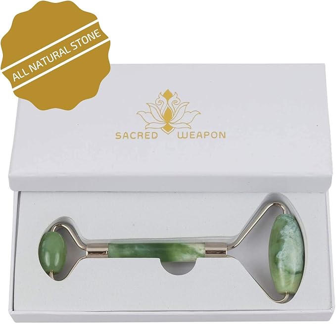 Sacred Weapon Jade Roller | Premium Face Roller Jade Massager | SPA Face Massage Tool | Face Massage Roller for Self-Treatment | Facelift Wrinkle Remover Skin Care Tools | Anti Aging Massage Roller