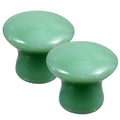 Gatuida 2pcs Green Jade Quartz Massage Rollers Stones Small Facial Massaging Jade Boards Mushroom Shaped Gua Sha Tools Beauty Massagers for Face