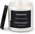 Gardenia Home Scented Candles, 13oz Organic Soy Wax, 76-Hour Clean Burning, Natural Candles Non Toxic, White Floral Scent for Relaxation, Aromatherapy Housewarming Candle for Men Women