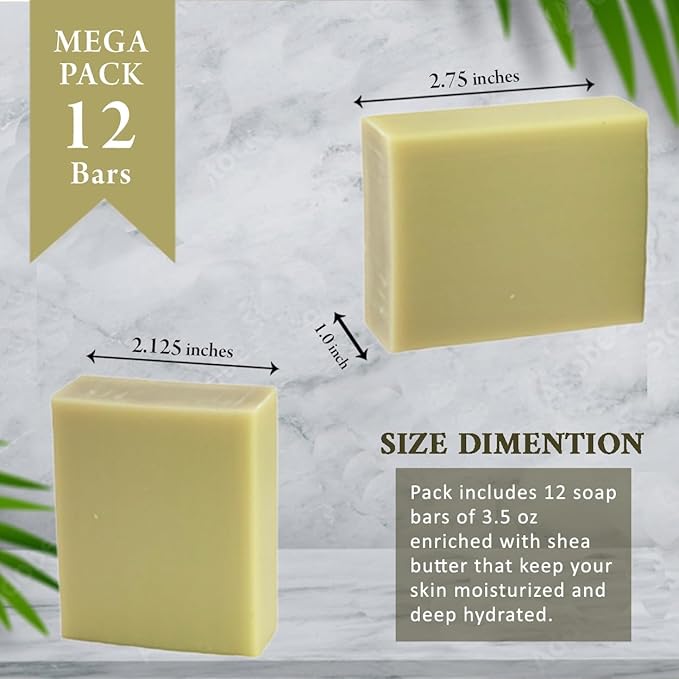 Simple Scents Australia French Pear Scented Natural Soap Bars (5 Bars), 3.5oz Moisturizing French Triple Milled Soap Bars Enriched with Shea Butter - Pure Plant Oil Bath & Body