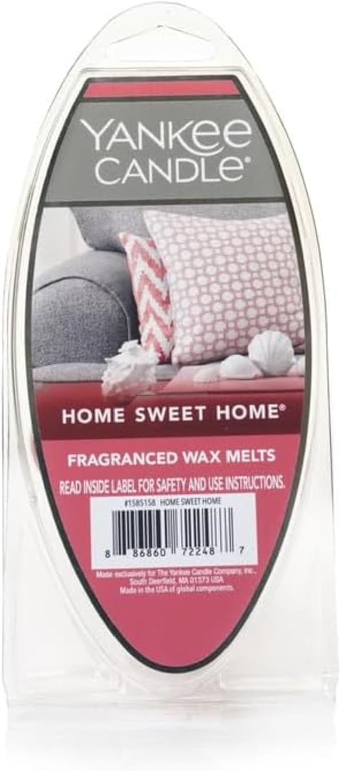 Yankee Candle Home Sweet Home Wax Melts Ideal for Use in All Wax Warmers Perfect for DIY Candle Making,6 Count (Pack of 36)