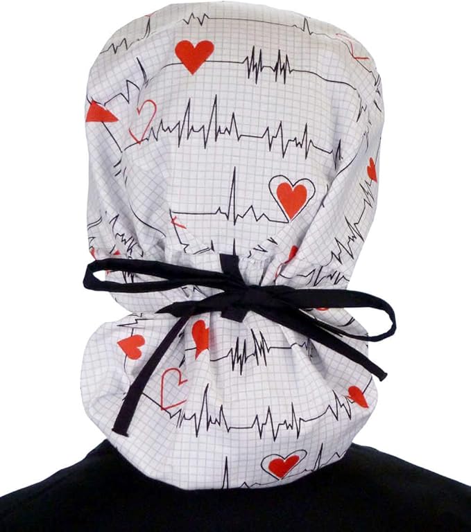 Sparkling EARTH Big Hair Ponytail Classic Surgical Style Scrub Working Cap - Made in The USA!!!