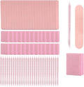100 Set Press On Nail Tool Kit, Including 100pcs Mini Nail Buffer, 100pcs Nail File, 100pcs Nail Stick, 100pcs OPP Bag, Disposable Manicure Kit for Nail Salon Home