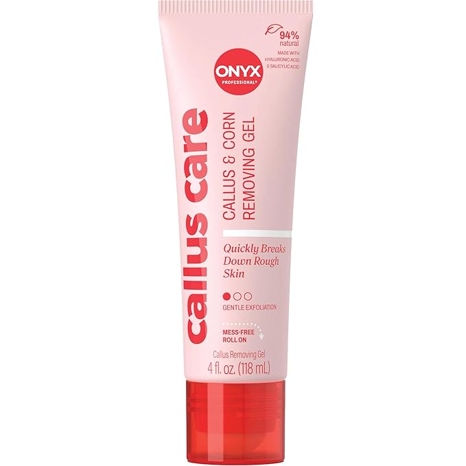 Onyx Professional Callus and Corn Peeling Gel, 4 fl oz - Removes Unwanted Calluses in 3-5 Minutes, Hydrating and Softening Heel Callus Remover for Feet