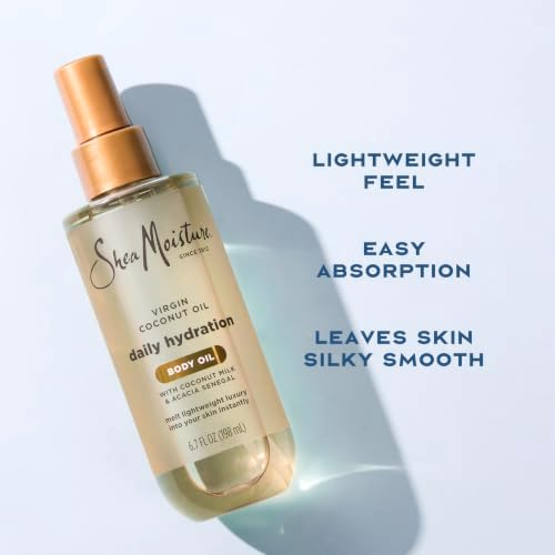 Shea Moisture Daily Hydration Body Oil with Virgin Coconut Oil 6.7oz - Image 3