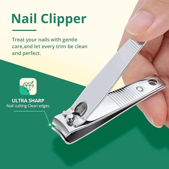 TsMADDTs Nail Care Tool Kit with Cuticle Trimmer, Cuticle Pusher, Nail Files and Buffers Blocks, Emery Boards, Nail Prep for Manicure & Pedicure for Women