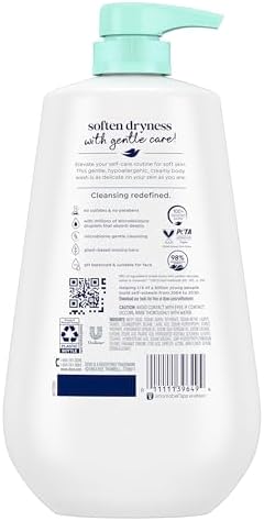 Dove Sensitive Skin Body Wash, 24hr Lotion-Soft Skin, 30.6 oz - Image 2
