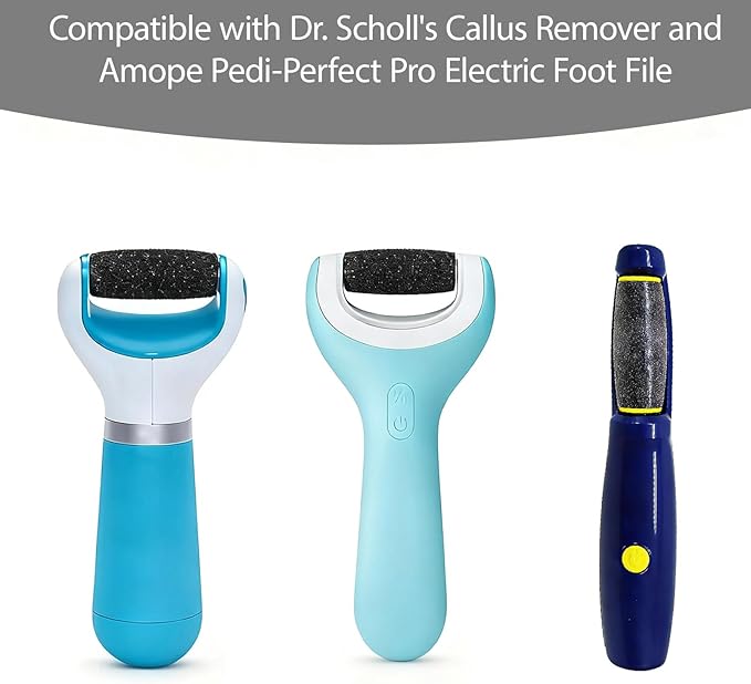 12 Pcs Replacement Rollers Compatible with Dr Scholl's Callus Remover and Amope Pedi-Perfect Pro Electric Foot File - Extra Coarse