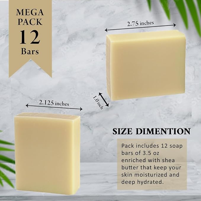 Simple Scents Australia Coconut Vanilla Scented Natural Soap Bars (5 Bars), 3.5oz Moisturizing French Triple Milled Soap Bars Enriched with Shea Butter - Pure Plant Oil Bath & Body