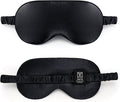 TAFTS Silk Sleep Mask - 22mm 100% Pure Mulberry 6A Silk & Blindfold, Soft Eye Masks, Lightweight, for Travel, Napping, Camping (Midnight Black)