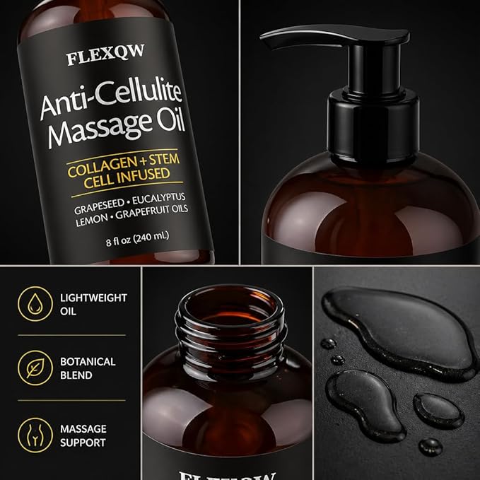 Anti-CelluliteMassage Oil Relieve Muscle Pain, and Improve the Appearance of the Skin restores Skin Texture and Elasticity