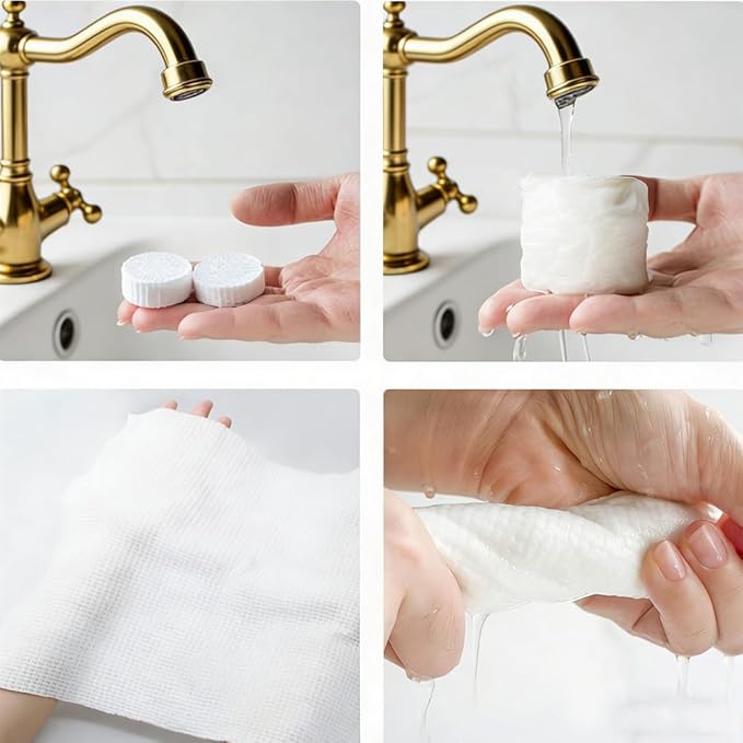 Hot Face Towel Warmer Replacement Towels, 400 Count White Compressed Spa Towels, Compatible Refills for Facial Care, Professional Salon & Barber Shop Use