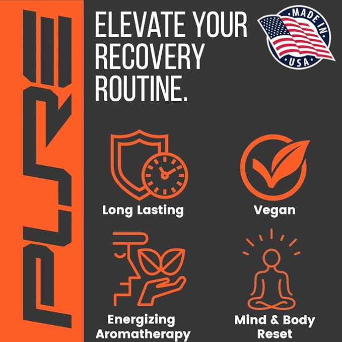 Pure Energizing Sport Shower Steamers - Natural Orange and Tea Tree Essential Oils, Made in USA, Energy Boost for Athletes, Mother’s Day Gifts for Runners, Relaxing Birthday Gifts for Self Care