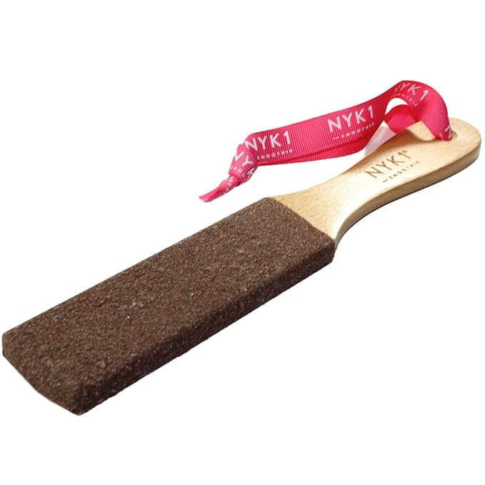 NYK1 Smoothie Foot File Natural Curved Wood, Eliminates Dry Scratchy Hardened Dead Skin Instantly, Pedi File Foot Tool for Perfectly Soft Velvety Smooth Pedicure Finish Great Gift or Add on Item