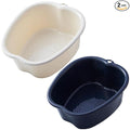 AXLOFO® Foot Soaking Tub Large Size Foot Basin, Feet Soaking Tub with Massage Acupoint, Pedicure Feet Soak Basin Plastic Bucket for Women and Men (2pcs-black-white)