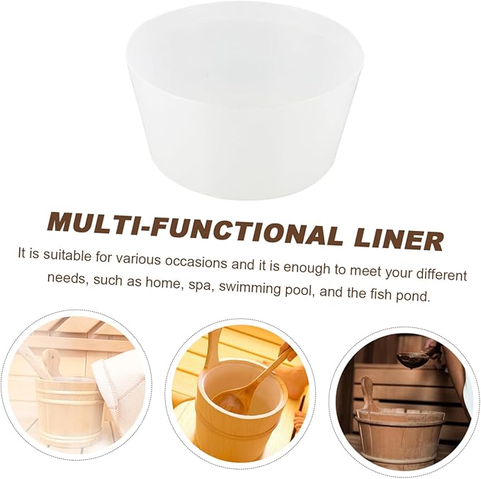 Healifty 2 pcs Sauna Barrel Liner Sauna Bag Liners Useful Pond Tool Sauna Liner Foot spa Barrel Bathtub Insert Foot Bath Basin Multipurpose Tool Foot tub pp White Portable