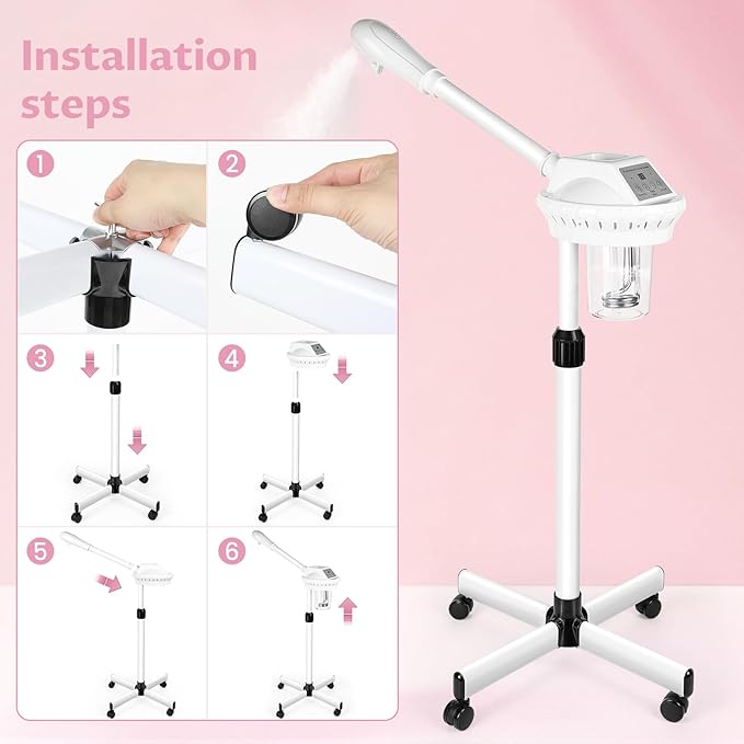 Retain time face Steamer Clean Skin Firming Pores and Moisturizing Suitable for a Beauty, Spa, at Home