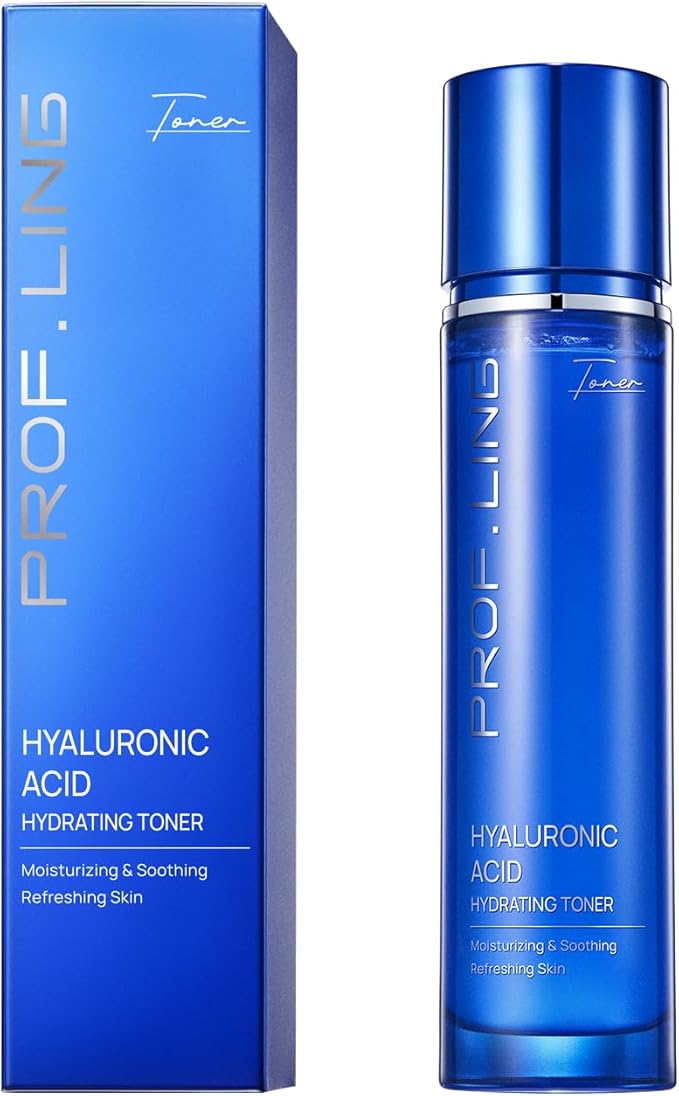Multi-Molecular Hyaluronic Acid Toner, Hydrating Facial Toner with Anti-Wrinkle, Soothing, Moisturizing & Repairing Benefits