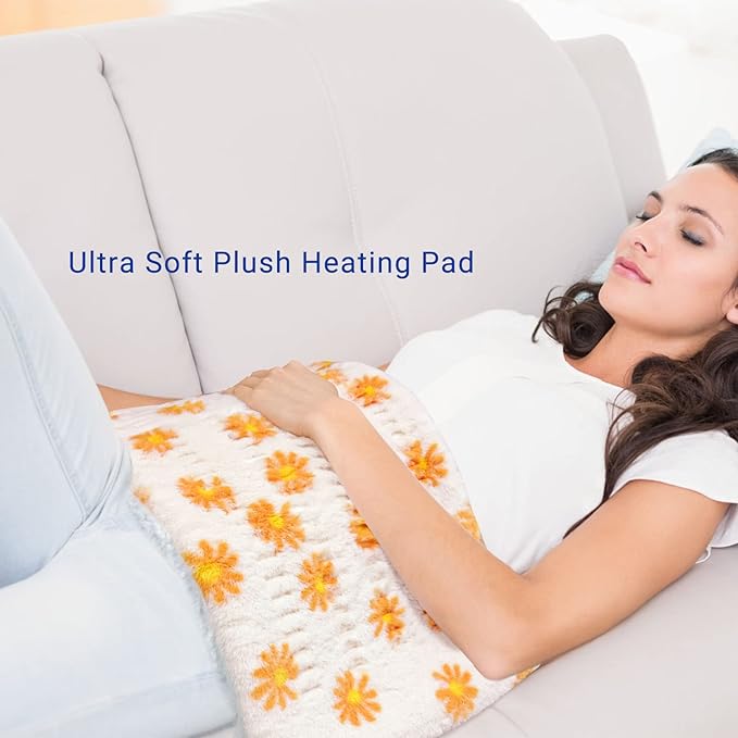 ZXU Heating Pad for Back Pain Relief and Cramps Relief- Ultra Soft Sherpa Heating Pad, XL King Size 12" x 24", 12 Heat Levels & 1-24H Auto Off，Stay on Function Hot Heated Pad, Machine Washable