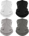 ROXUN 4 Pack Neck Gaiter, Cooling Breathable Face Mask UV Protection Scarf Hiking Bandana for Men/Women