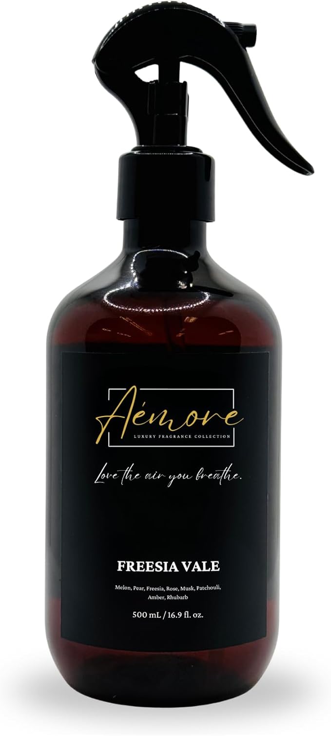 Room and Linen Spray/500 ml/Relaxing Home Fragrance, Fabric, and Bathroom Deodorizer (Freesia Vale)
