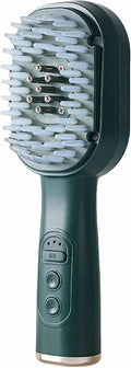 ThreeH Scalp Care Massage Brush with LED Light Therapy Electric Vibrating Hair Growth Stimulator for Thicker Hair Green