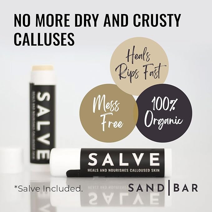 SandBar Callus Removal, Hand Callus Remover Salve Balm Stick for Working Hands, Lightweight Dead Skin Remover Tool Grit Surface, Knurled Handle, Magnetic Cap Hand File 4" - Golden