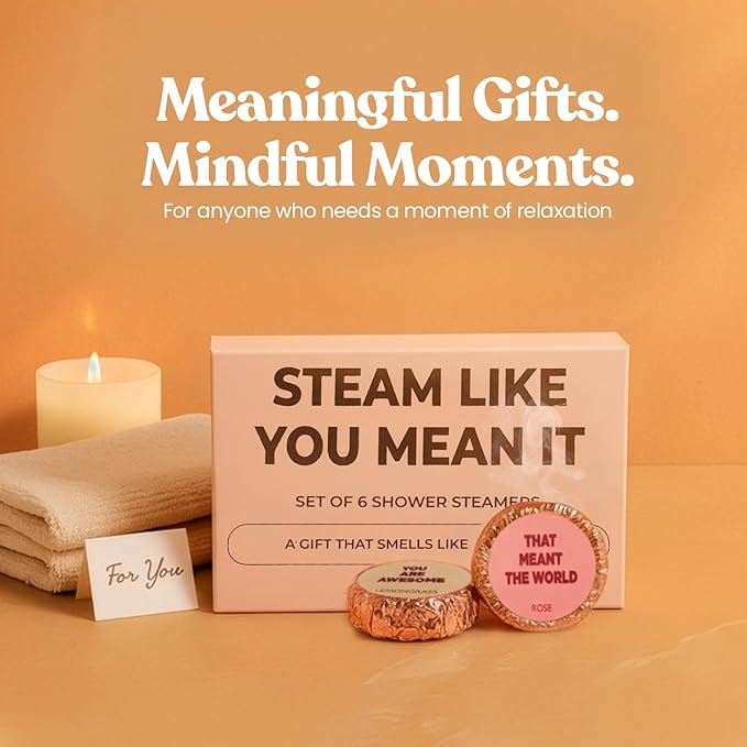 MESMOS 6 Assorted Shower Steamers Aromatherapy, Administrative Professional Day Gifts,Thank You Gifts for Women, Shower Steamers for Women, Showers Bomb, Appreciation Gifts for Coworkers, Admin, Staff