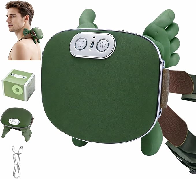 Neck and Shoulder Massager, Professional Shiatsu Neck Massager, Portable Deep Tissue 4D Kneading with Heat, Intelligent Simulated Human Hand Design for Pain Relief and Muscle (Man and Woman)