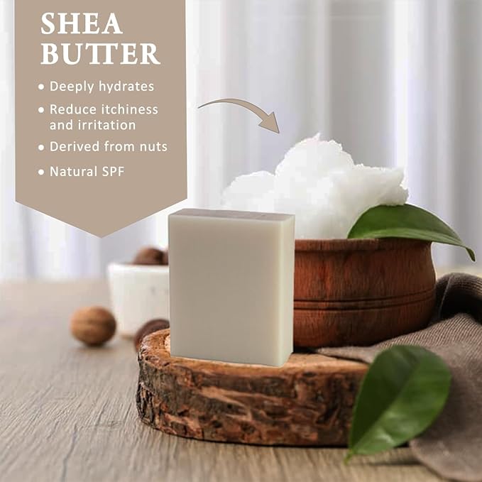 SSA Natural Goat Milk Soap Bars (3.5 OZ x Pack of 5) – Sensitive Skin Special, Pure French Triple Milled Bar Soap Enriched with Shea Butter – Moisturizing Body Soap Bars, Bath Soap for All Ages