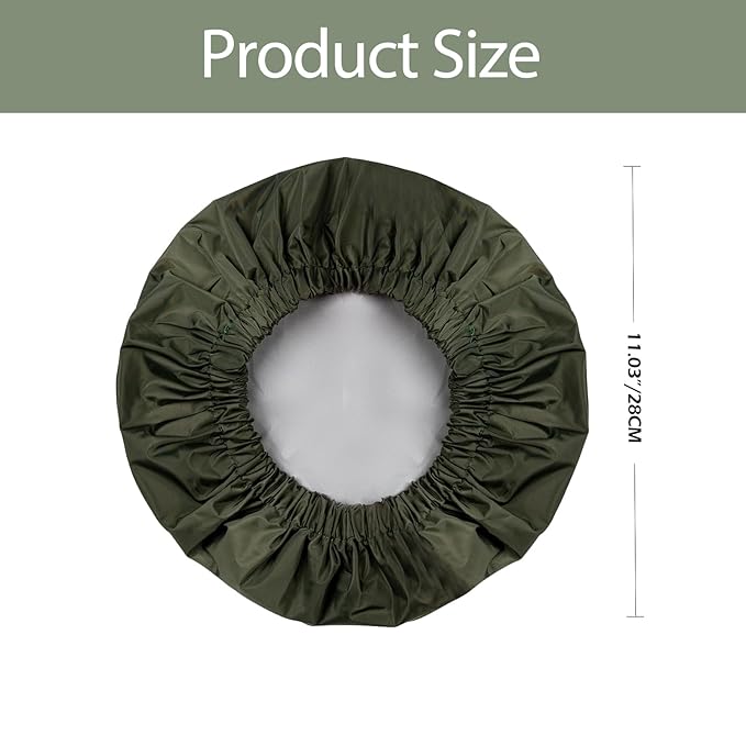 Shower Cap for Women Reusable Waterproof, Large Bath Cap with Elastic Band, Hair Caps for Long Hair and Braids, Green