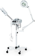 Funnylife 3 in 1 Aromatherapy Facial Steamer, 5X Magnifying LED Lamp, High Frequency Machine,Salon Spa Beauty Equipment
