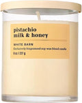 Bath & Body Works Single Wick Candle, Pistachio Milk & Honey Candle, Long-Lasting Burn Up to 45 Hours, Exclusively Fragranced Soy Wax Blend, 8 oz - 1 Pack