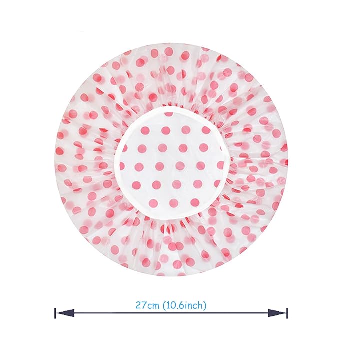 Shower Cap,3 Pcs Reusable Shower Caps Waterproof Bath Hair Hat with Elastic Band for Kids Women Men Spa Salon Hair Mask